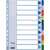 Esselte A4 10-teilige Kunststoff-Register-Teiler, sortierte Farben
