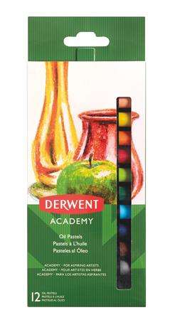 DERWENT Ölpastellkreiden, DERWENT "Academy", 12 verschiedene Farben