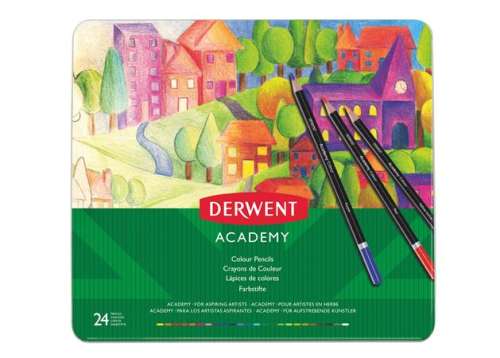 DERWENT Színes ceruza készlet, fém doboz, DERWENT "Academy", 24 különböző szín 31565942