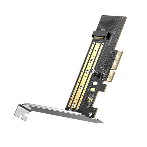 UGREEN PCIe 3.0 x4 to M.2 NVME Adapter, black, angled view