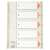 Esselte A4 1-5 Mylar index dividers, 5 tabs, colored, for organizing documents