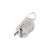 Emos white angled plug with grounding, 3/4 view