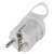 Emos white straight plug with hanging loop