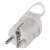 Emos white straight plug with hanging loop