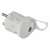 Emos white straight plug with hanging loop