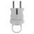 Emos white straight plug with hanging loop