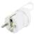 Emos white straight plug with hanging loop