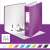 LEITZ 80mm A4 ring binder, purple, open