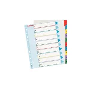ESSELTE Regiszter, laminált karton, A4 Maxi, 1-10, újraírható, ESSELTE