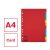 ESSELTE Register, cardboard, A4, 12 parts, ESSELTE "Economy", colour 31566206