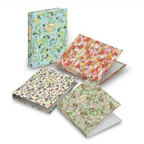 Pigna Nature Flowers dosar, dimensiune A5, 4 inele, model floral