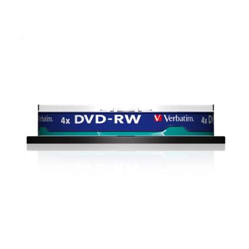 VERBATIM DVD-RW, wiederbeschreibbar, 4,7GB, 4x, 10 Stück, auf Rolle, VERBATIM