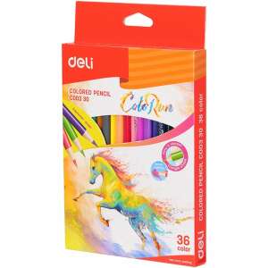 Deli Color Run Buntstifte, 36 Farben, dreieckige Form, Verpackung - Deli Tools