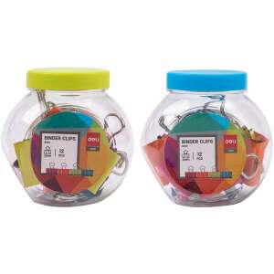 Deli Vivid 25 mm Metall-Binderclips, 12 Stück, gemischte Farben - Deli Tools