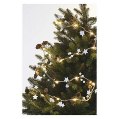 LED karácsonyi fényfüzér - tobozok, 1,7 cm, 2x AA, beltéri, meleg fehér (DCGW04)