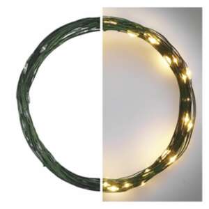 EMOS 4 meter LED fairy lights, warm white, green wire, 40 LEDs, timer - EMOS