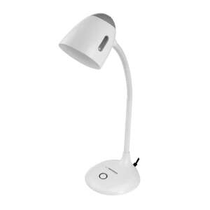 Esperanza Electra Schreibtischlampe, weiß, E27 Fassung, flexibler Arm - Tischlampen