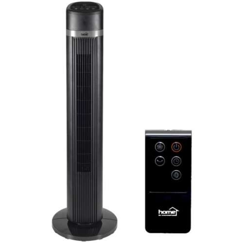 HOME by somogyi TWFR 100 schwarzer Turmventilator mit Fernbedienung