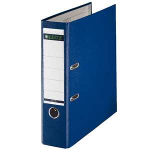 LEITZ 80mm A4 ring binder, blue, with metal edge protection - Ring binder
