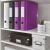 Leitz Purple Ring Binder on Shelf with other office supplies