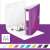 LEITZ 82mm A4 Ring Binder, Purple, 180 Active Wow