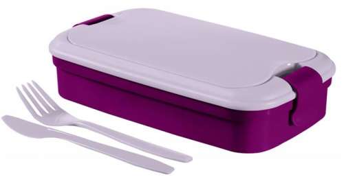 Cutie de prânz Curver Lunch&Go cu tacâmuri #purple