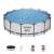 Bestway Steel Pro MAX above ground pool with ladder, filter pump, cover, and accessories