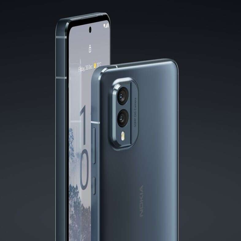 Nokia x30 5g 256gb 8gb ram dual sim mobiltelefon, kék 