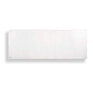 Panou de încălzire Mill Glass 1200W cu sticlă albă, vedere frontală - Șeminee electrice, Dezumidificatoare, Radiatoare electrice, Panouri radiante și Șeminee pe lemne