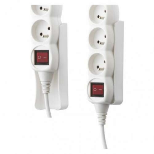 EMOS Extension Cord Holder for 5-6 sockets, white, 2 pack