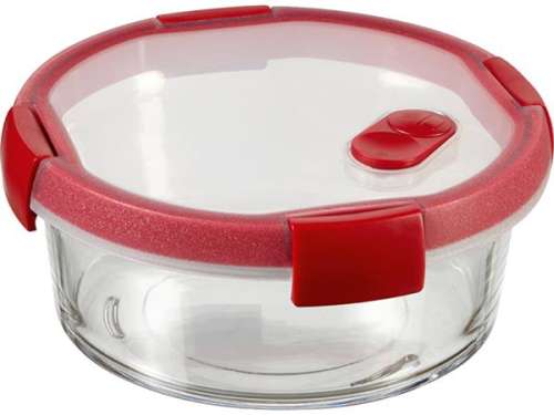 CURVER Lebensmittelbehälter, rund, Glas, 1,2 l, CURVER "Smart Cook", rot