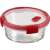 CURVER Smart Cook 1.2L round glass food storage container with red lid