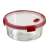 CURVER Smart Cook 1.2L round glass food storage container with red lid