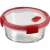 CURVER Smart Cook 1.2L round glass food storage container with red lid