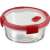 Recipient de depozitare a alimentelor CURVER Smart Cook 1,2L, rotund, din sticlă, cu capac roșu
