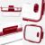 CURVER Ételtartó, szögletes, üveg, 0,9 l, CURVER "Smart Cook", piros 96119909