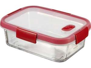 CURVER Lebensmittelbehälter, quadratisch, Glas, 0,9 l, CURVER "Smart Cook", rot 31566734 Aufbewahrungsboxen für Lebensmittel