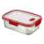 CURVER Smart Cook 0.9L rectangular glass food storage container with red lid