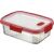 Recipient din sticlă CURVER Smart Cook 0.9L cu capac roșu