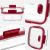 CURVER Ételtartó, szögletes, üveg, 0,7 l, CURVER "Smart Cook", piros 83105589