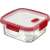 CURVER Lebensmittelbehälter, quadratisch, Glas, 0,7 l, CURVER "Smart Cook", rot 31566735}