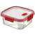 CURVER Lebensmittelbehälter, quadratisch, Glas, 0,7 l, CURVER "Smart Cook", rot 31566735}
