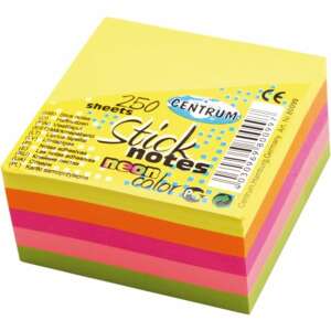 Centrum Stick Notes neonowe 250 arkuszy karteczek samoprzylepnych - Notatnik