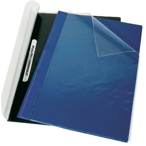 Kék A4-es PVC keményhátú gyorsfűző fém szerkezettel