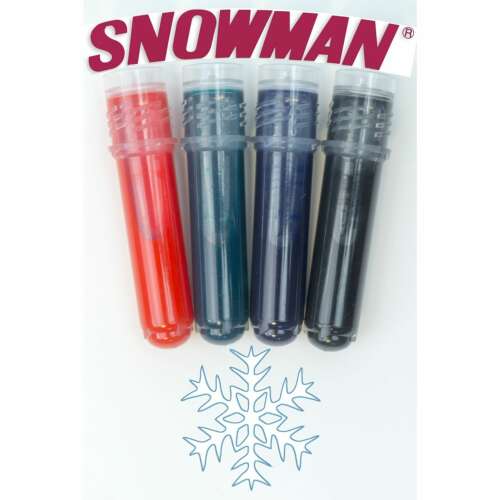 Snowman táblamarker utántöltő patronok, 4-es csomag, zöld, kék, fekete, piros