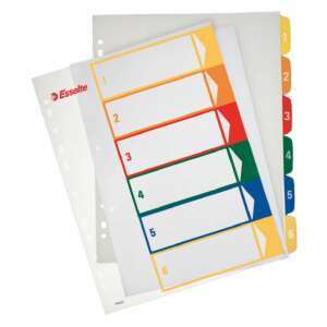 Esselte A4 Maxi Nyomtatható Regiszter - 6 Füles