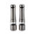 Russell Hobbs Classics stainless steel salt and pepper grinders on white background