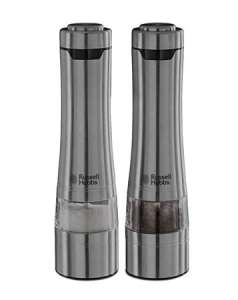 Russell Hobbs Classics salt and pepper grinder set, stainless steel, electric, with LED light - Russell Hobbs
