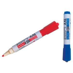 Ico Plan 11 XXL multifunkciós táblamarker fekete 3 mm kerek hegy mágneses a kupak végén törlő korong - ICO