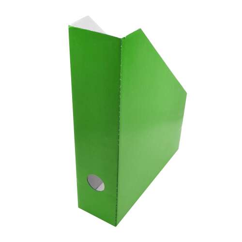 Iratpapucs karton mikrohullámú 80 mm zöld összehajtható